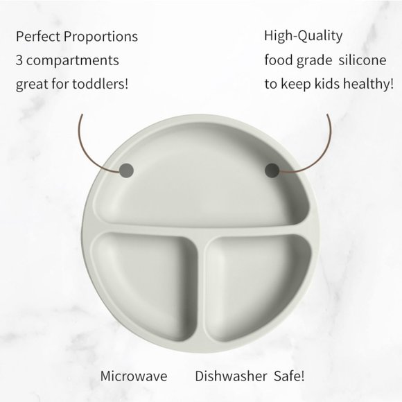 Toddler Dinnerware set / NEW PLATE/ Green - Picture 3 of 5